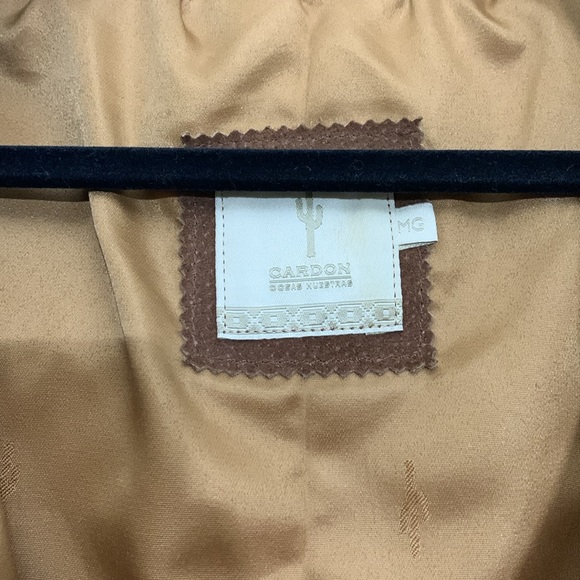 CARDON cosas nuestras suede vest brown pockets - Picture 4 of 7